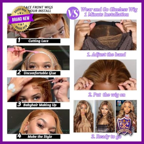 26 Inch Glueless Human Hair Wig 180% Density Body Wave Pre Plucked